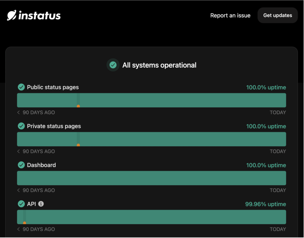 Instatus -Statuspage Alternatives